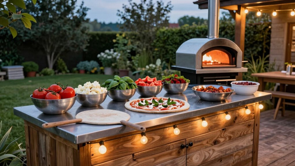 outdoor prep stations ease pizza night