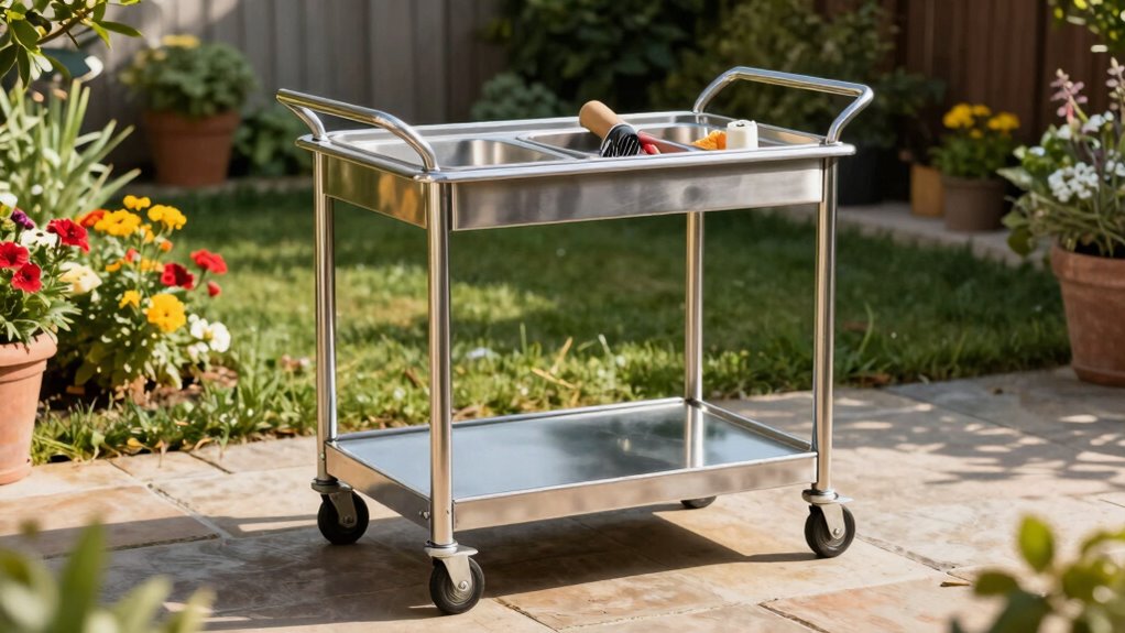 outdoor weatherproof prep cart