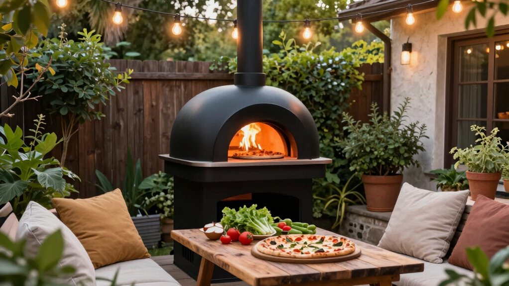 pizza oven backyard features