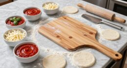 professional looking homemade pizza preparation