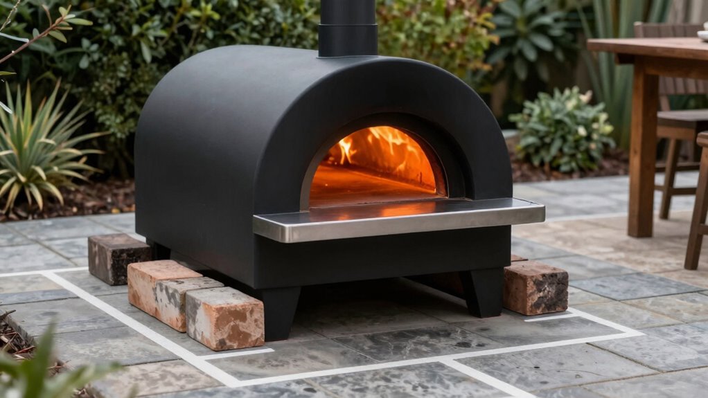 proper pizza oven placement