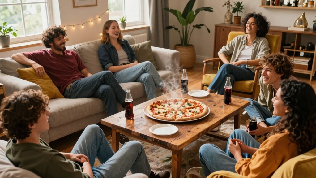 relaxed spontaneous social gathering