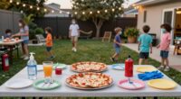 safe pizza party setup