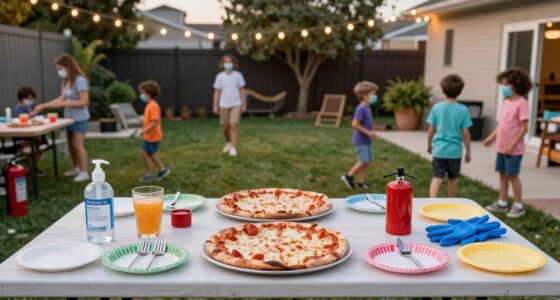 safe pizza party setup