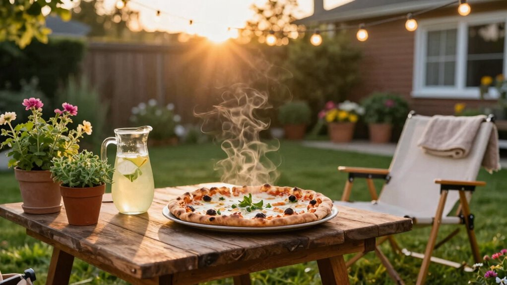 seasonal hosting simplifies outdoor pizza