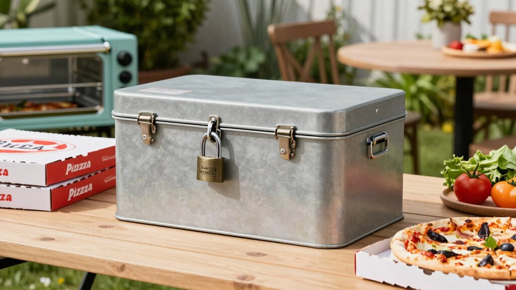 secure outdoor pizza storage
