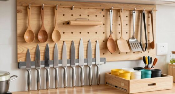 streamlined kitchen tool storage