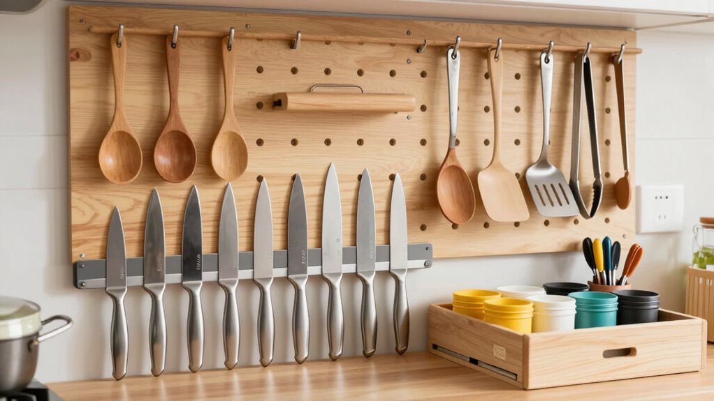 streamlined kitchen tool storage