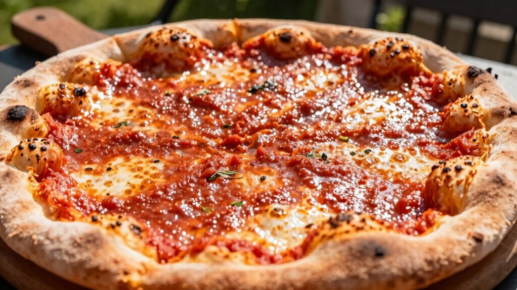 thick sauce affects crust