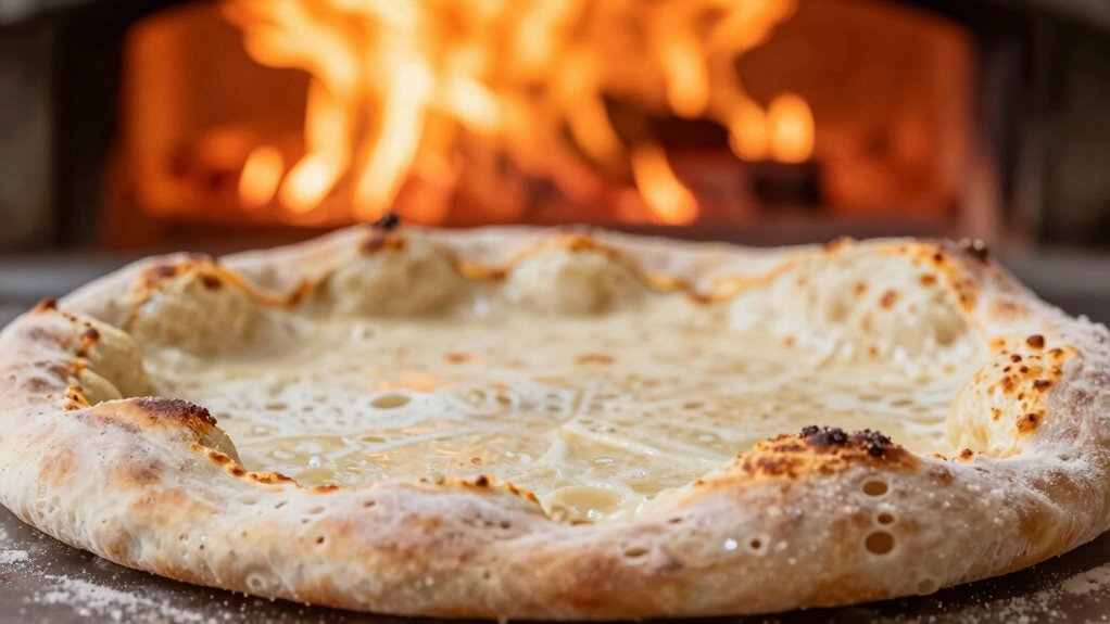 underbaked pizza crust color