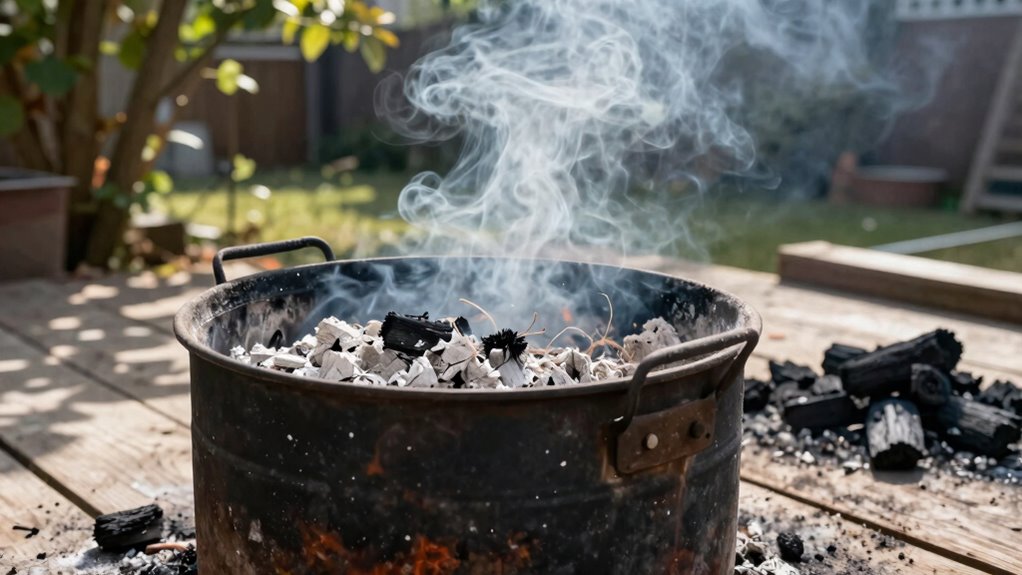 unsafe ash disposal practices