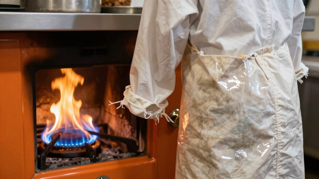 wear fire resistant fitted clothing