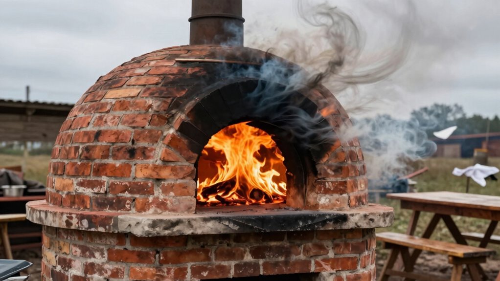 windy conditions hinder pizza ovens