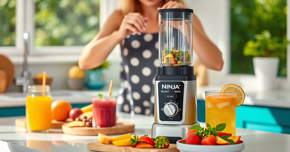 Cool Down with a Frozen Fruit Smoothie Using Ninja Blast Max