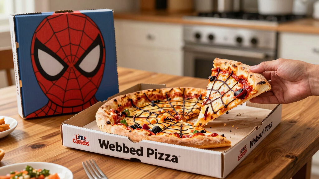 Little Caesars’ New ‘Webbed Pizza’ Comes With Something Special for Spider-Man Fans
