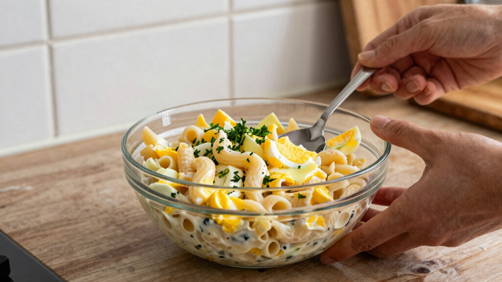 Deviled Egg Macaroni Salad