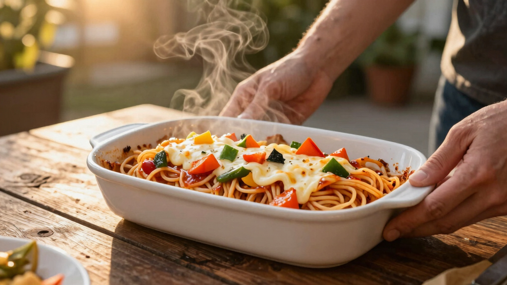 Summer Vegetable Baked Spaghetti