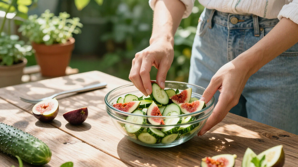 Insalata Di Cetrioli Misti E Fichi