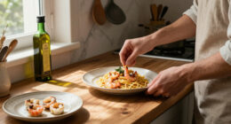 Pasta Con Scampi E «Ferfelloni»