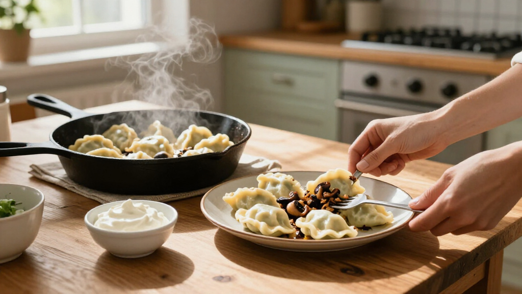 Skillet Pierogi With Mushrooms